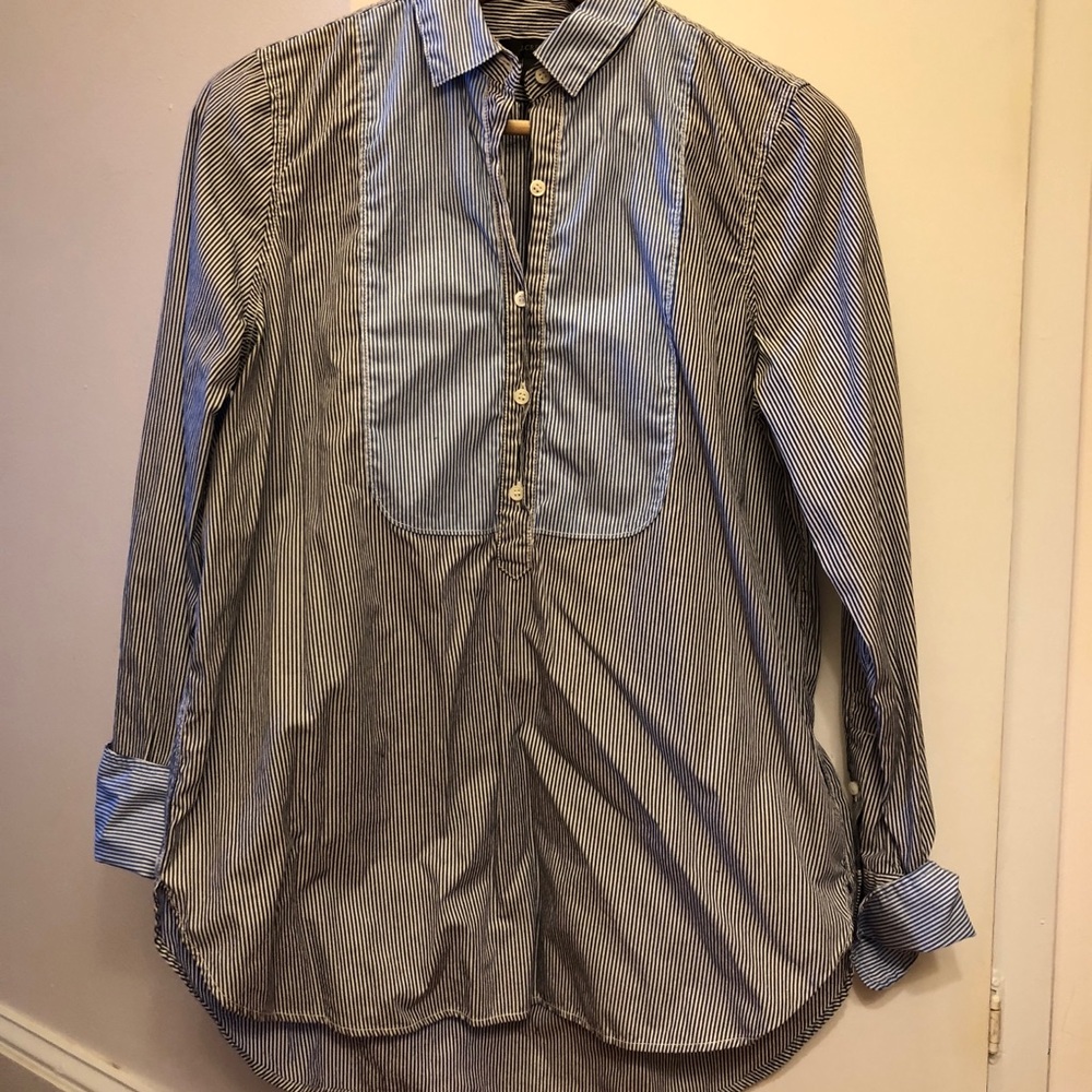 J. Crew striped ‘tuxedo’ tunic